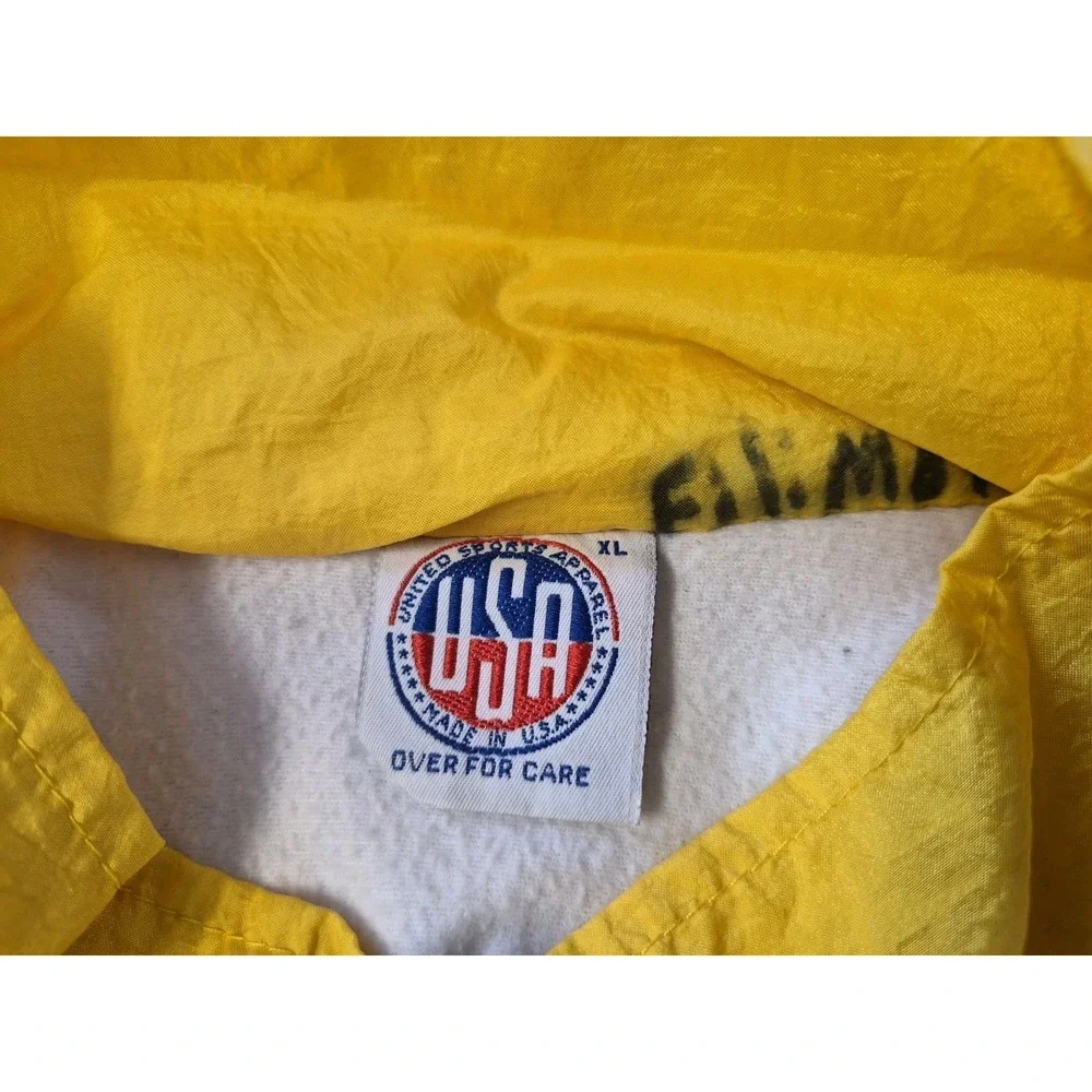 Vintage United Sports Apparel  USA Windbreaker Jacket Men's XL Yellow/Black